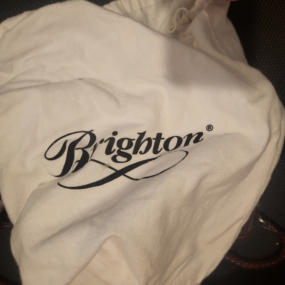 Brighton Brown Heart Pattern Women's Bag Purse Braided Strap - Picture 12 of 15